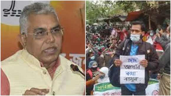jobseekers should spend time at homes during puja, says dilip ghosh
