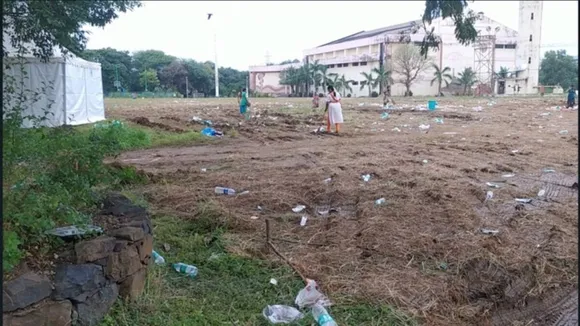 Yuva Sena circulates pics of liquor bottles garbage on Kalina campus after CM Shinde-s Dussehra rally