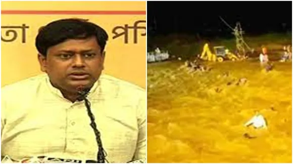 bjp Sukant Majumdar claims disaster is due to the artificial dam in Mal river
