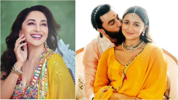 Alia Bhatt, Ranbir-Alia, Alia Bhatt baby shower, Madhuri Dixit, Neetu kapoor Madhuri Dixit, Madhuri Dixit Alia Bhatt, আলিয়া ভাট, মাধুরী দীক্ষিত, আলিয়া ভাটের সাধভক্ষণ, নীতু কাপুর, আলিয়া মাধুরী, Indian express entertainment News, Bengali news today