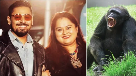babu chimpanzee, babu chimpanzee birthday, Sohini sengupta, Saptarshi Moulik, বাবু শিম্পাঞ্জি, বাবু শিম্পাঞ্জির জন্মদিন, সোহিনী সেনগুপ্ত, সপ্তর্ষি মৌলিক, আলিয়াপুর চিড়িয়াখানা, টলিউডের খবর, Indian express entertainment news, bengali news today