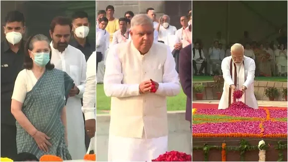 "Gandhi Jayanti, Mohandas Karamchand Gandhi, Mahatma Gandhi, birth anniversary, PM Modi, Sonia Gandhi, draupadi murmu, president of India, amrit mahotsav, Azadi Ka Amrit Mahotsav, mahatma gandhi birth anniversary,