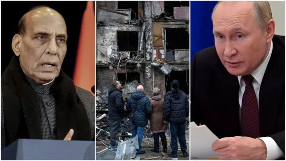russia ukraine, russia ukraine war live updates, Russia India defence minister phone, Rajnath singh Sergei Shoigu russia ukraine, ukraine news, russia nuclear weapon, russia invasion ukraine, indian epxress, indian express new,s indian express world