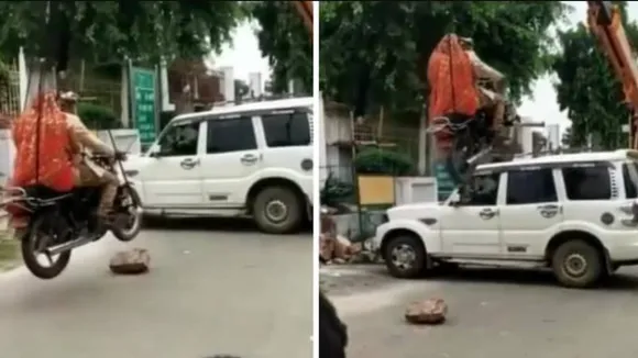 Bike Stunt,bride,groom,Pre Wedding Shoot,viral video