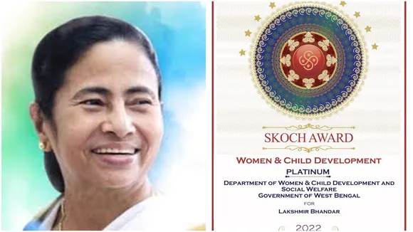 wb govt lakshmir bhandar get skoch award, mamata banerjee feel proud