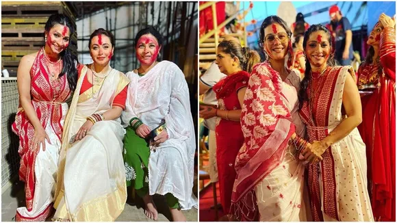 sindur khela rani kajal durga puja