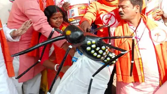 bjps dengue protest in west bengal assembly