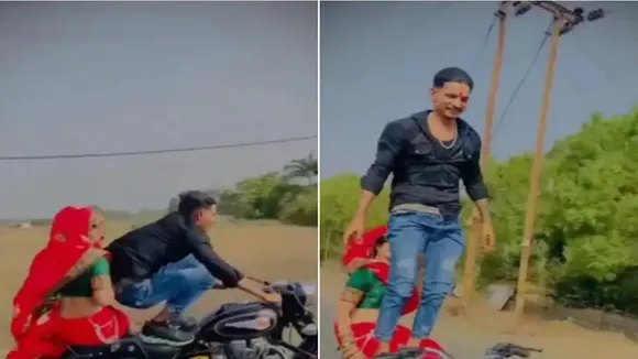 Stunt on Bike, Stunt on Royal Enfield, Royal Enfield stunt viral video, Viral Video of Stunt, Trending Video of Stunt, Amazing Video of Stunt, Shocking Video of Stunt, trending Video of Stunt on twitter, trending Video of Stunt on facebook, trending Video of Stunt on instagram, trending Video of Stunt on youtube,