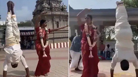 photoshoot,groom bride,groom,weird news in hindi,weird news,weird pre wedding photoshoot,pre wedding photoshoot,pre wedding,wedding photoshoot,bizarre,social media,