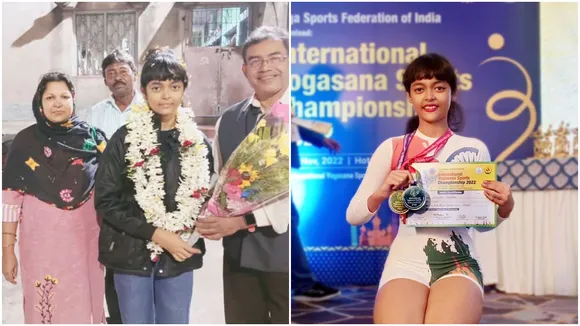 kalna's ramisha dafadar get success in international yogasona sports championship
