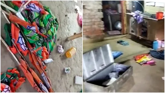 Police Tmc accused of vandalizing house BJP workers in Bhagbanpur