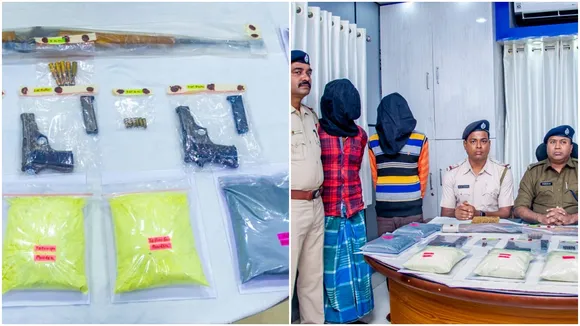 firearms, bomb recover from nanur and bhangar, 3 are arrested