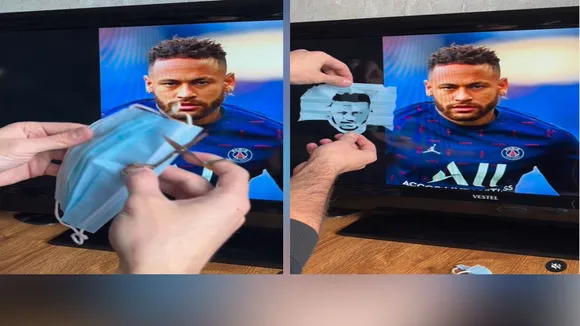 Neymar on the mask, viral news