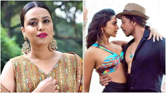 pathaan, besharam rang, shah rukh khan, swara bhasker, besharam rang controversy, pathaan news, pathaan controversy, পাঠান, স্বরা ভাস্কর, বেশরম, দীপিকা পাড়ুকোন, শাহরুখ খান, পাঠান বিতর্ক, দীপিকার বেশরম গান, দীপিকার গেরুয়া বিকিনি, বিজেপি