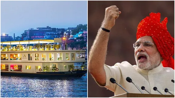 PM Modi, PM Modi Ganga cruise, PM Modi flags off cruise, PM Modi cruise, Ganga Vilas cruise, Varanasi Dibrugarh cruise