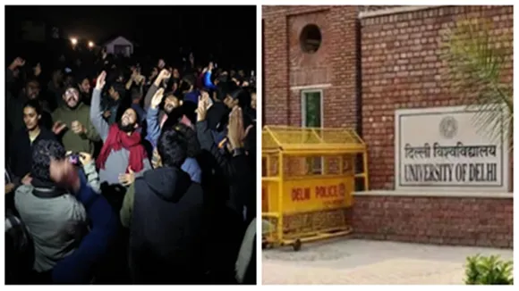 JNU protest, JNU students protest, JNU BBC's Modi documentary screening, BBC's Modi documentary BBC documentary on Modi