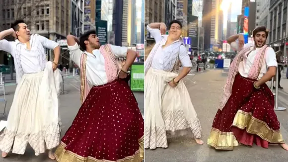 Canadian dancer Gurdeep Pandher,men wearing lehengas,Dola re Dola Song,Aishwarya Rai,Madhuri Dixit,New York,Indian YouTuber Dance,Canadian Dancer,dance,dance video of man,dance video of Husband wife,dance video goes viral,Viral Dance,viral dance trend,Devdas,Viral News,India,Canada,Viral,Indian Dance in New York,Dance on Dola Re Dola"