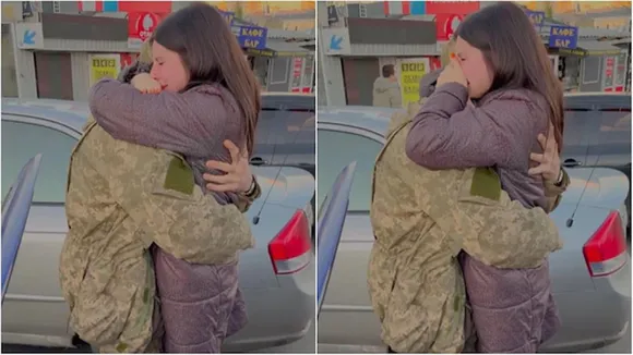 Ukrainian soldier reunites with his pregnant wife after 30 weeks. Viral video will make you cry