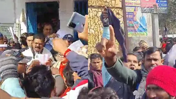Union Minister kapil moteswr patil shown a black flag and raised Go-Black slogans in Malda, আবাস যোজনা পশ্চিমবঙ্গ বিক্ষোভ কেন্দ্রীয় মন্ত্রী কপিল মোটেশ্বর পাটিল মালদা