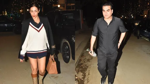 Ex partners Malaika and Arbaz Khan together entered a building