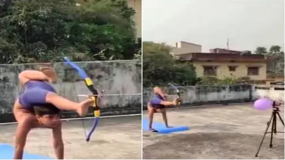 trending Video, viral video, Archery Video, Archery Video, Bow Running Boy, Boy Video, Talent Video, India's Got Talent Video, Unique Talent Video, Body Flexibility Video, Body Flexibility Video, Indian Archer boy