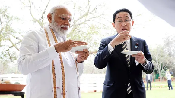 PM Narendra Modi with Japan PM , Fumio Kishida visits Buddha Jayanti Park