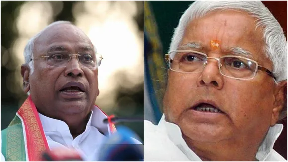 "Mallikarjun Kharge, Mallikarjun Kharge on ED searches, Lalu Prasad Yadav, Opposition on ED search at lalu yadav residence, former Bihar CM Lalu yadav, Lalu Yadav, Kharge news, Congress news, Congress attacks Centre on ED searches, Bihar news Indian Express, ED news Indian Express"
