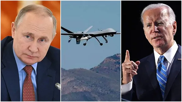 "Russian Su-27 fighter jets, American drone, Black Sea, Russia-US tensions over Moscow’s war in Ukraine, Russia Ukraine, US European Command, US MQ-9 drone, international airspace over the Black Sea, Indian Express, Indian Express New