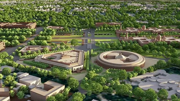 new parliament, new parliament photos, new parliament news, new parliament video, new parliament construction, new parliament construction update, indian express news"
