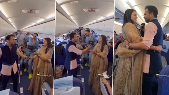 Couple Dance In Flight,Instagram,King's Maan Meri Jaan,Maan Meri Jaan,Rapper King,Viral Romantic Dance,viral video"