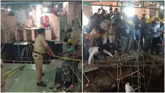 Indore temple stepwell collapse, Patel Nagar area temple collapse, Rescue operations underway in Indore, Indore temple, Patel Nagar temple, Stepwell collapse in Indore
