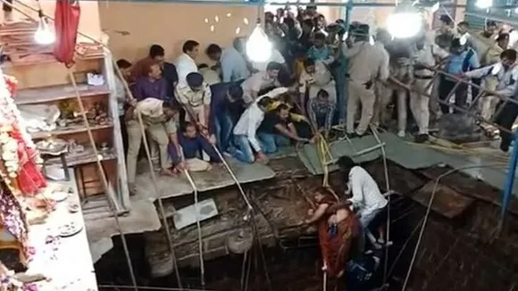 Indore temple collapse, Indore temple collapse death toll, Indore temple, Indore temple step well collapse, Indore news, Indian Express news, MP news