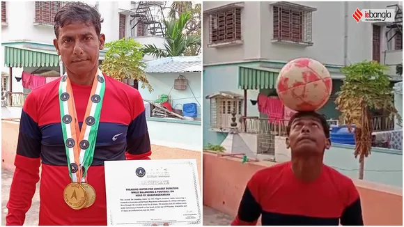পায়ের ভেলকিতে বাজিমাত! 'জাগলিং'য়ে তাক লাগানো দক্ষতায় বিশ্বরেকর্ডে’র হাতছানি