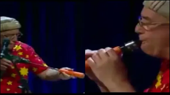 "trending Video,viral video, Viral Shehnai Video, Viral Ajab Gajab Video, Hatke Video, Musical Instrument Made From Vegetable, Trending Musical Instrument Video, Viral Music, Viral Australian Musician,