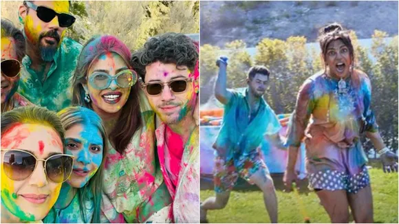 priyanka chopra, preity zinta, priyanka chopra holi new york, priyanka chopra nick jonas, priyanka chopra bollywood, preity zinta holi party, preity zinta priyanka chopra holi celeb, bolly stars holi, nick jonas holi, holi celebs parties