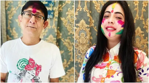 Kanchan Mullick, Sreemoyee Chattoraj, Kanchan Sreemoyee, Tollywood news, Kanchan Sreemoyee Holi, কাঞ্চন মল্লিক, শ্রীময়ী চট্টরাজ, কাঞ্চন শ্রীময়ী, টলিউডের খবর