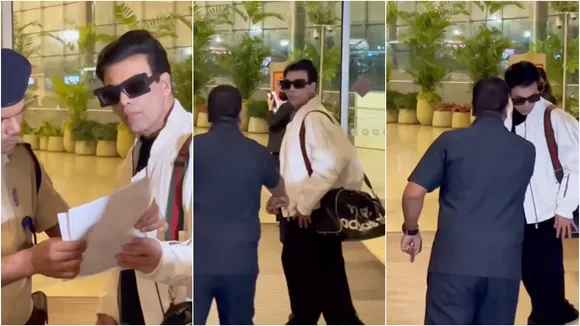 Karan Johar, Karan Johar video, Karan Johar airport, Karan Johar news, Karan Johar latest news, Rocky Aur Rani Ki Prem Kahani, Rocky Aur Rani Ki Prem Kahani film, Karan Johar photos