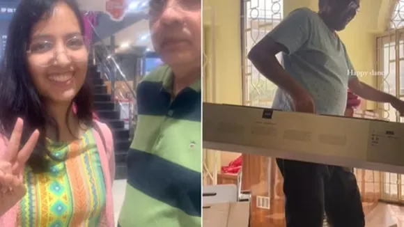 Dad,daughter,first salary,viral,Instagram,Video"
