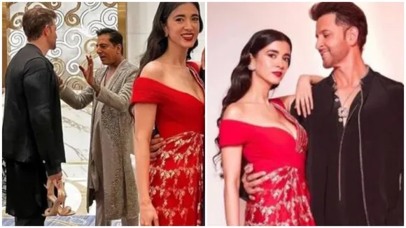 Hrithik Roshan, Hrithik Roshan girfriend, Saba Azad, Hrithik Roshan Saba Azad, Bollywood couples, Bollywood stars, NMACC, Ambani's party, হৃতিক রোশন, সাবা আজাদ, হৃতিক রোশন সাবা আজাদ, বলিউড জুটি, আম্বানিদের পার্টি, বলিউডের খবর
