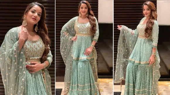 Monalisa glamorous in Sharara