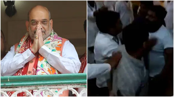BJP supporters scuffle outside Science City