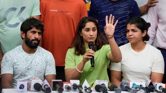 Brij Bhushan Sharan Singh FIR, Brij Bhushan Sharan Singh jail, Brij Bhushan Sharan Singh complaint, wrestlers complaint, wrestlers protest, Wrestling Federation of India, WFI, Wrestling Oversight Committee, PT Usha, Mary Kom, Yogeshwar Dutt, wrestler, Babita Phogat, Indian Wrestling, Wrestling in India, India Wrestling, Jantar Mantar, Jantar Mantar protest, Jantar Mantar dharna, Neeraj Chopra, Nikhat Zareen, Virender Sehwag, Abhinav Bindra"