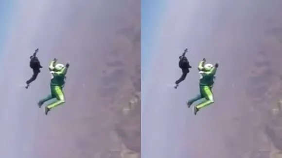 trending Vido,viral video, shocking video, Man jumps on the ground without parachute, video of paragliding, video of man falling from sky to ground, skydivers falling without parachute from 25 thousand feet height, trending video, viral video, shocking video, adventure video,