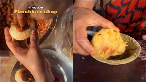 kolkata, street vendor, phuchka, paani pur, chop, viral video, instagram, trending,",