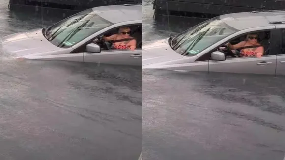 viral video, trending Video, Funny Video, GPS video, following GPS the car landed in the water, women driving drunk in refuge, viral GPS news, trending GPS news, funny video, funny news, funny GPS news