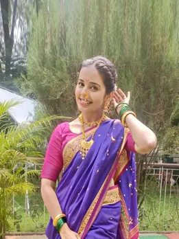 শিবানী রঙ্গোল কুলকার্নি নওভারি শাড়ি