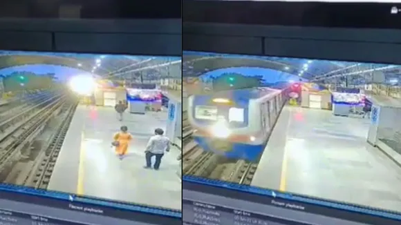 viral on internet, today viral video, shocking viral video, ladki ke sath metro track par kuda, Viral, Viral news, Viral video,