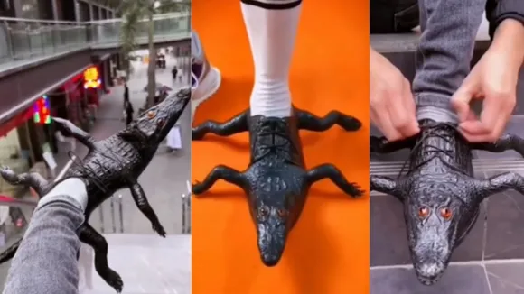 Latest Viral Video, News Nation Viral Video, Viral Video, Trending Viral Video, Viral News in Hindi, Viral Video Clip, Viral Video News, shoes viral video, viral frog shoes video, frog shoes,,