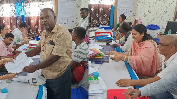husband and wife nominated for same seat at malda zilla parishad paritosh chandana sarkar , পঞ্চায়েতের লড়াইয়ে এক আসনে-এক প্রতীকে মনোনয়ন পেশ স্বামী, স্ত্রীর