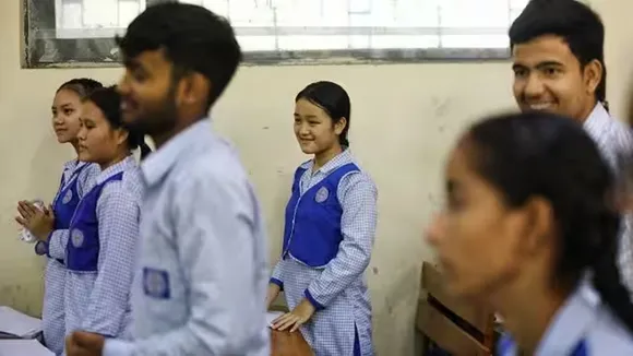 Manipur students in a Delhi school